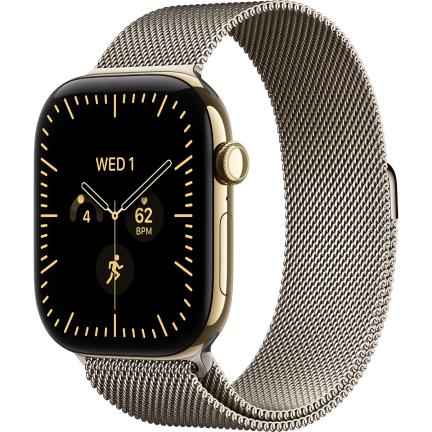 Apple Watch 12 46mm Natural Titanium / Milanese Loop