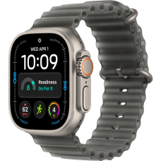 Apple Watch Ultra 4 (2026) 49mm Natural Titanium Case /Translucent Black Ocean Band