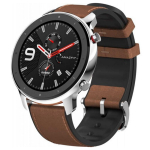 Xioami Amazfit GTR 47mm Stainless Steel / Brown Leather Strap